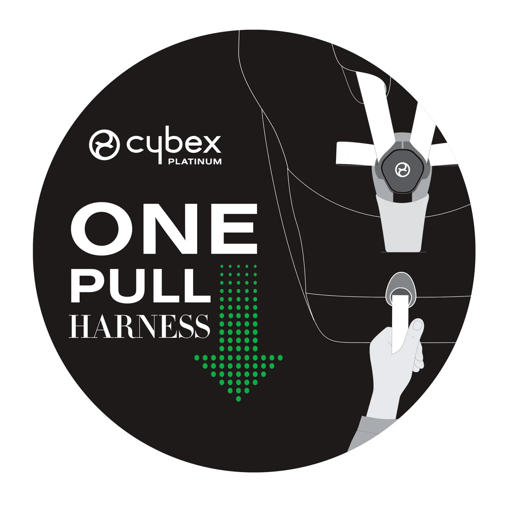 Strollers|Strollers & Trailers>Cybex Coya Stroller - Matte Black Frame with Leaf Green Seat