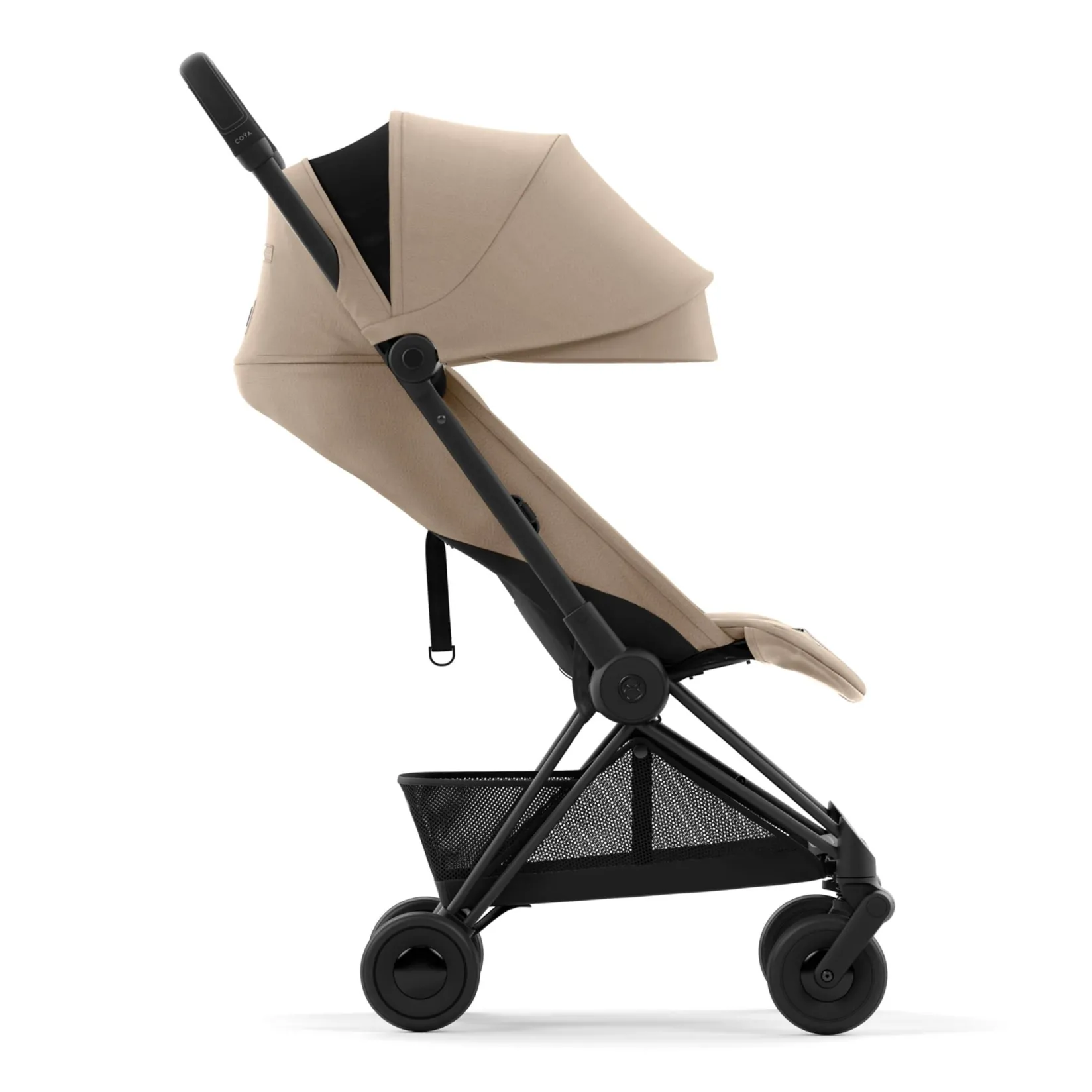 Strollers|Strollers & Trailers>Cybex Coya Stroller - Matte Black Frame with Sepia Beige Seat