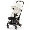 Strollers|Strollers & Trailers>Cybex Coya Stroller - Rose Gold Frame with Off-White Seat
