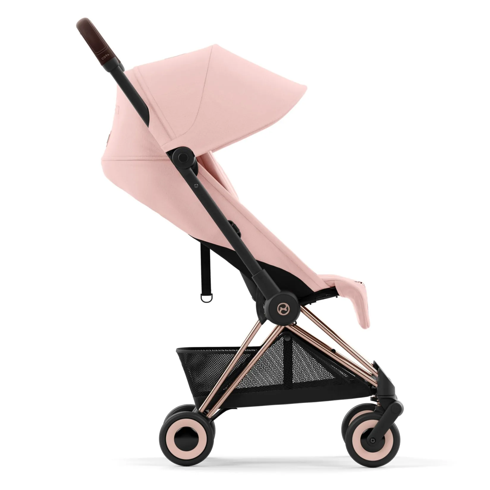 Strollers|Strollers & Trailers>Cybex Coya Stroller - Rose Gold Frame with Peach Pink SeatP