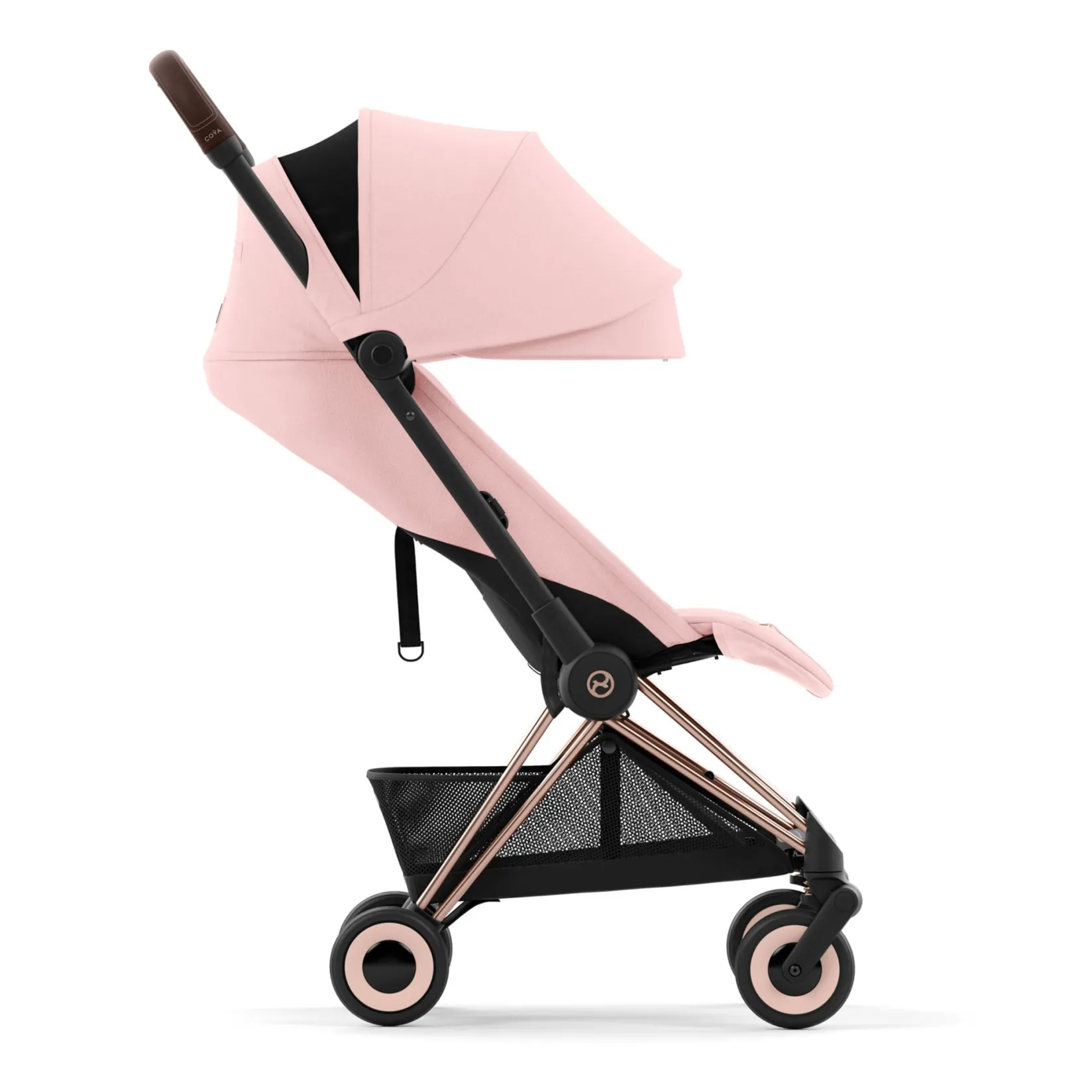 Strollers|Strollers & Trailers>Cybex Coya Stroller - Rose Gold Frame with Peach Pink SeatP