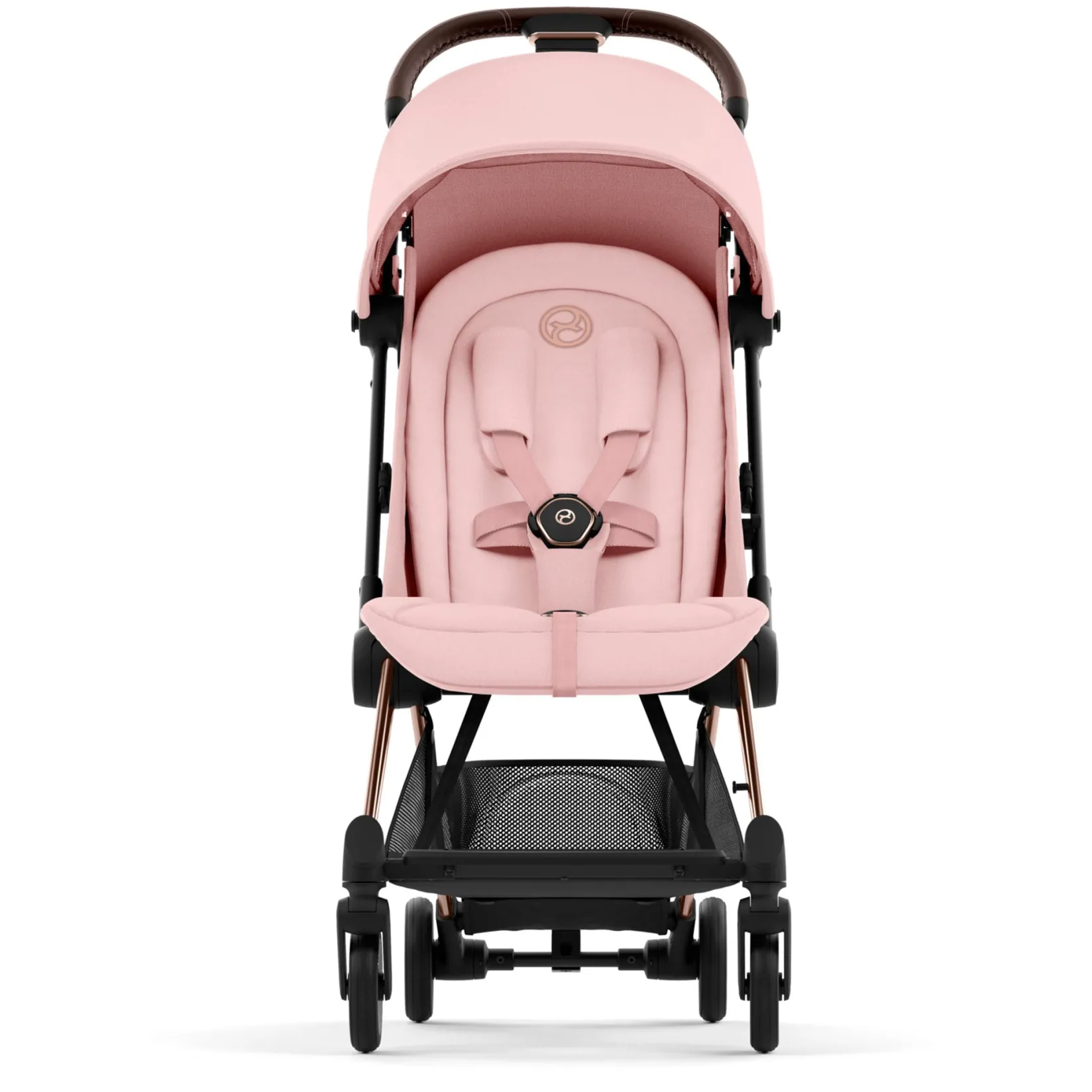 Strollers|Strollers & Trailers>Cybex Coya Stroller - Rose Gold Frame with Peach Pink SeatP