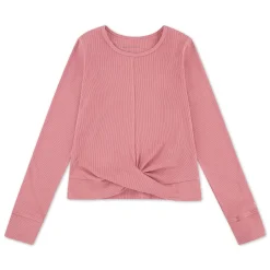 Tops>Abercrombie Kids Cozy Twist Front Knit Top 5-18 Pink