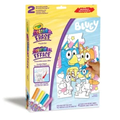 Discount Colour & Erase Reusable Puzzle Set, Bluey Kids Puzzles