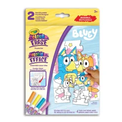 Discount Colour & Erase Reusable Puzzle Set, Bluey Kids Puzzles