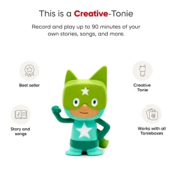 New Creative Tonie - Superhero Turquoise Tonie Figurine (French) Kids Motorized & Electronic