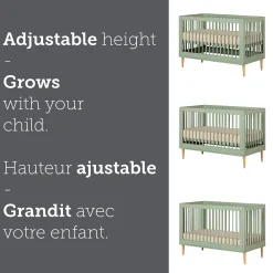 Clearance Crib 3-1 Sage Cotton Candy Cribs & Mattresses|Cribs & Mattresses