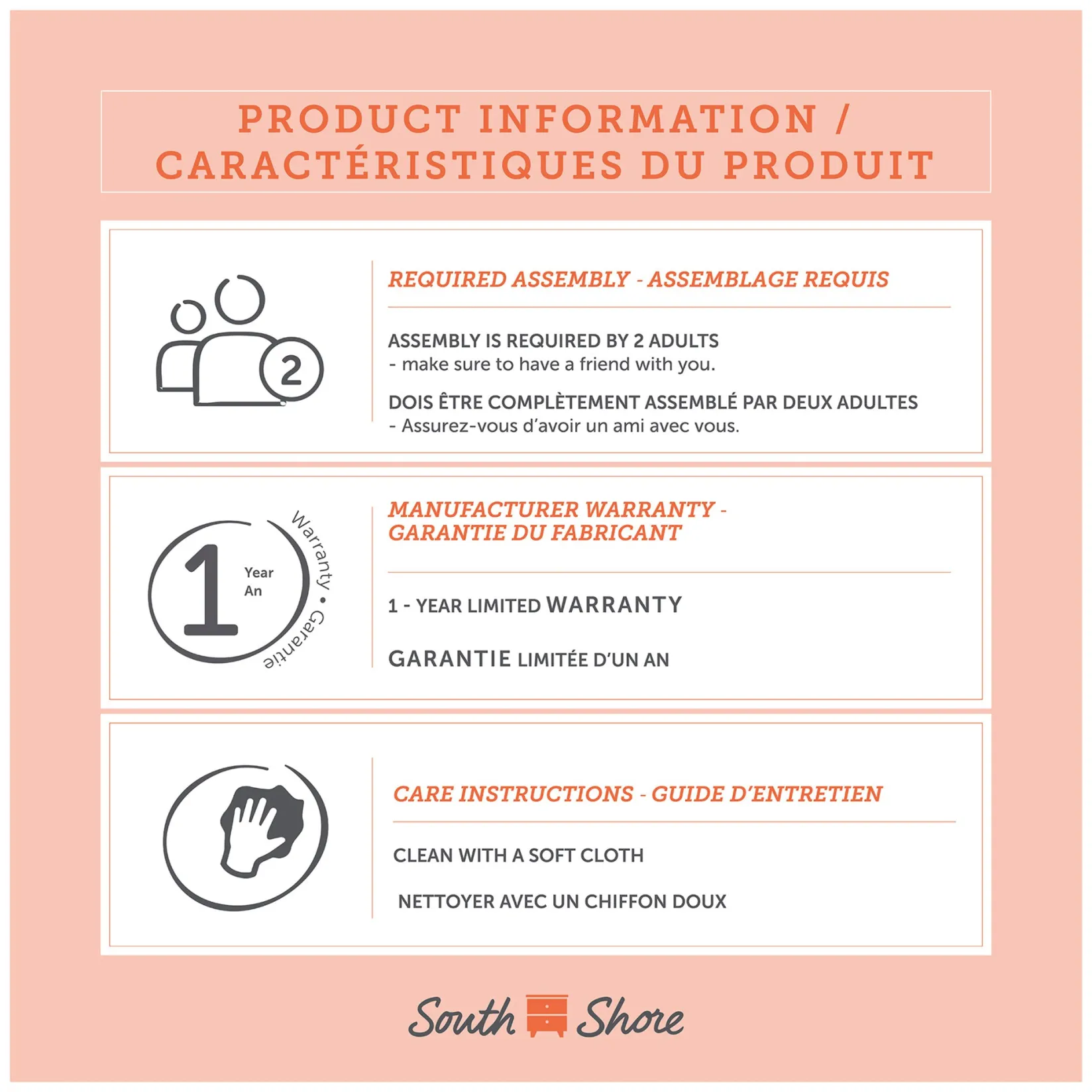 Cribs & Mattresses|Cribs & Mattresses>South Shore Crib 3-1 White Cotton Candy