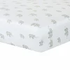 Sheets|Bedding>Living Textiles Crib Fitted Sheet - Grey Elephant