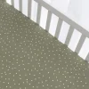 Crib Fitted Sheet - Olive Spots Kids Sheets|Bedding
