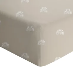 Sheets|Bedding>Living Textiles Crib Fitted Sheet - Rainbow