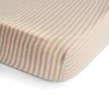 Discount Crib Fitted Sheet Muslin - Natural Stripe Kids Sheets|Bedding