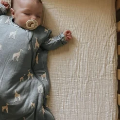 Sheets|Bedding>House of Elia Crib Sheet - Muslin Greige