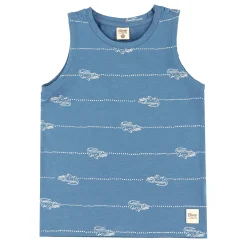 Tops>Camp by Birdz Crocodile Tank Top 2-8y Bleu
