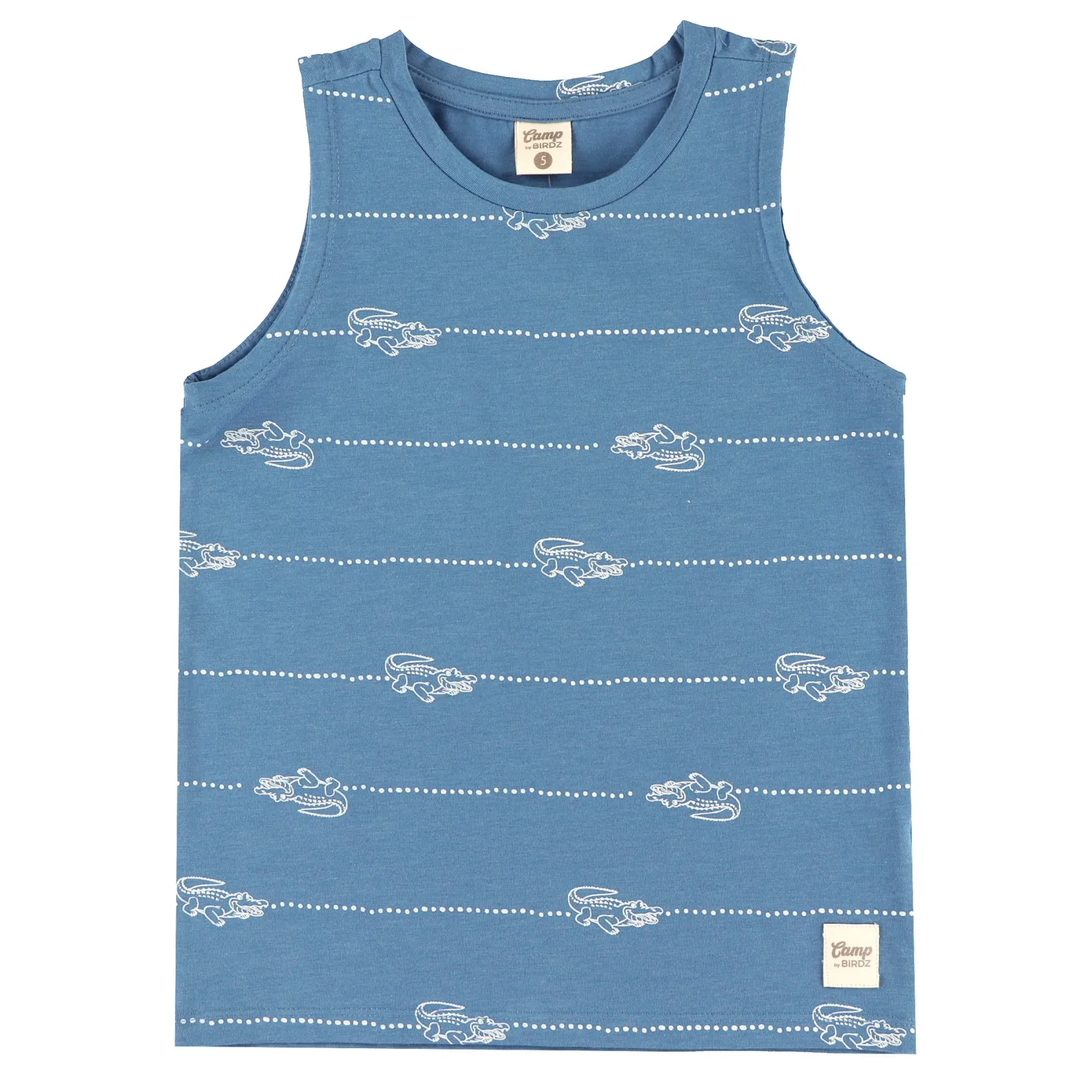 Tops>Camp by Birdz Crocodile Tank Top 2-8y Bleu