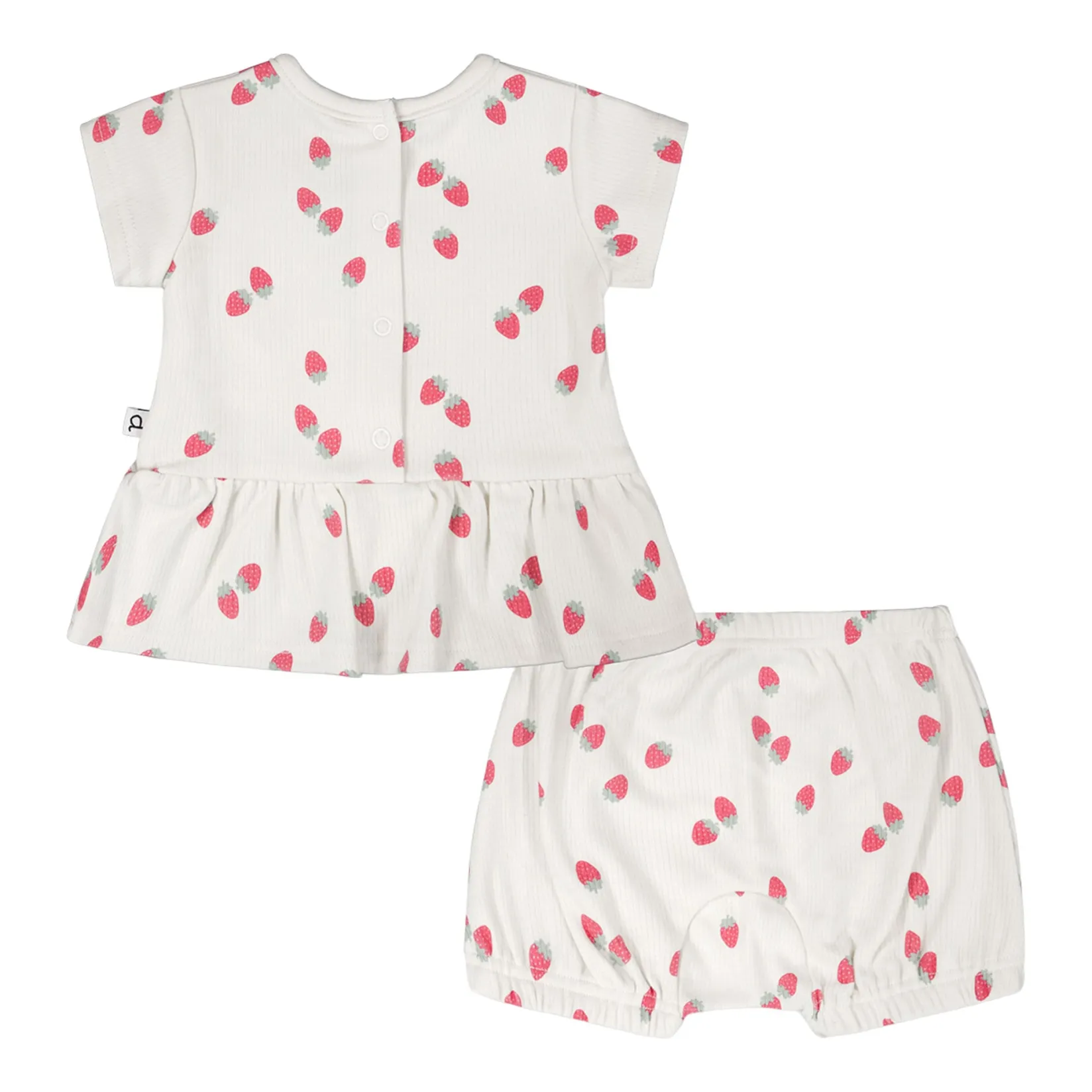 Dresses, Skirts & Outfits>Deux par Deux Cuddles Strawberries Set 3-24m Ivory