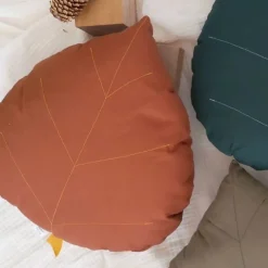 Cushions>The Butter Flying Cushion Birch Leaf - Rust