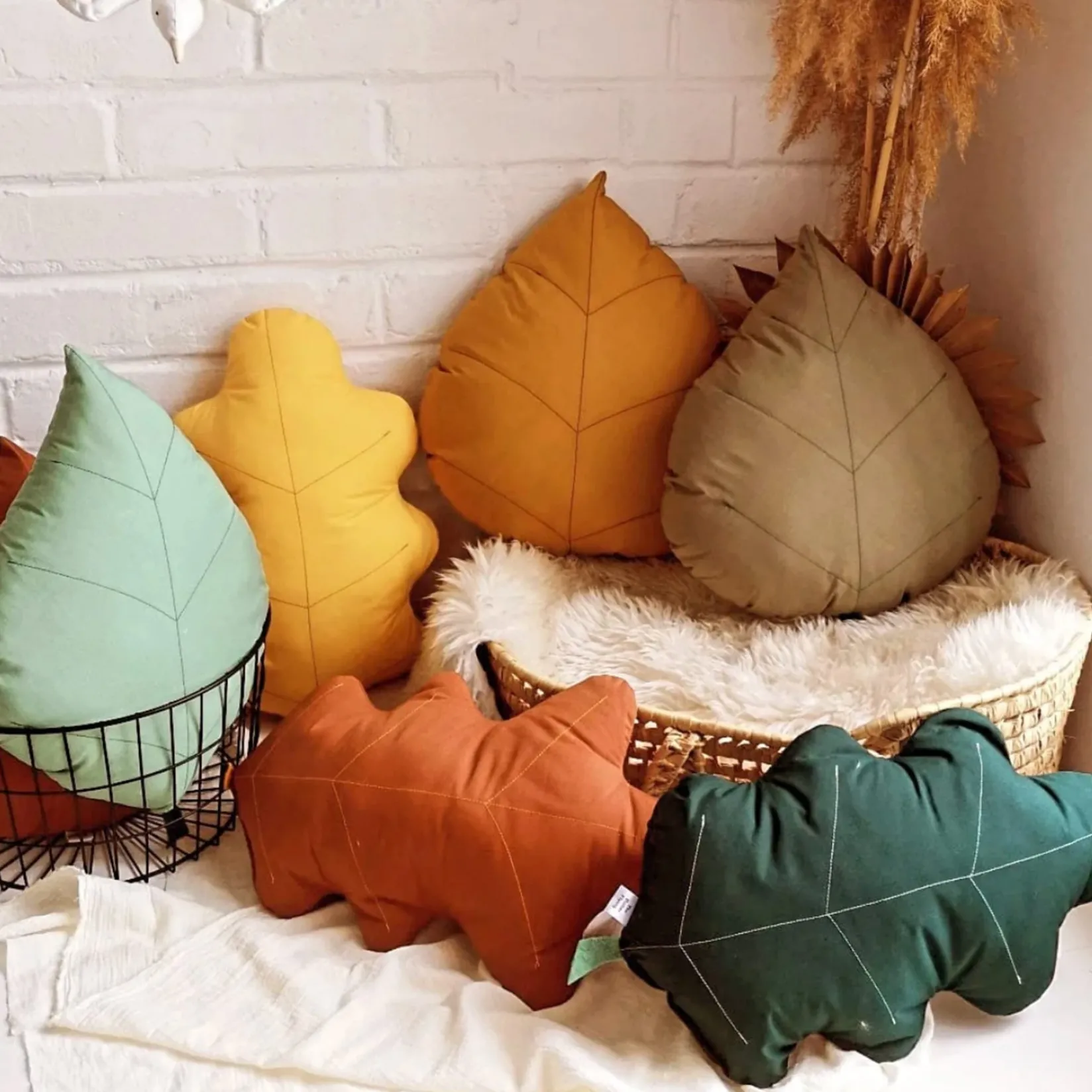 Best Cushion Birch Oak - Green Cushions