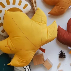 Cushions>The Butter Flying Cushion Maple Erable - Mustard