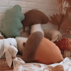 Cushions>The Butter Flying Cushion Oak Acorn - Burnt Orange