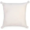 Online Cushion White Pompoms Cushions