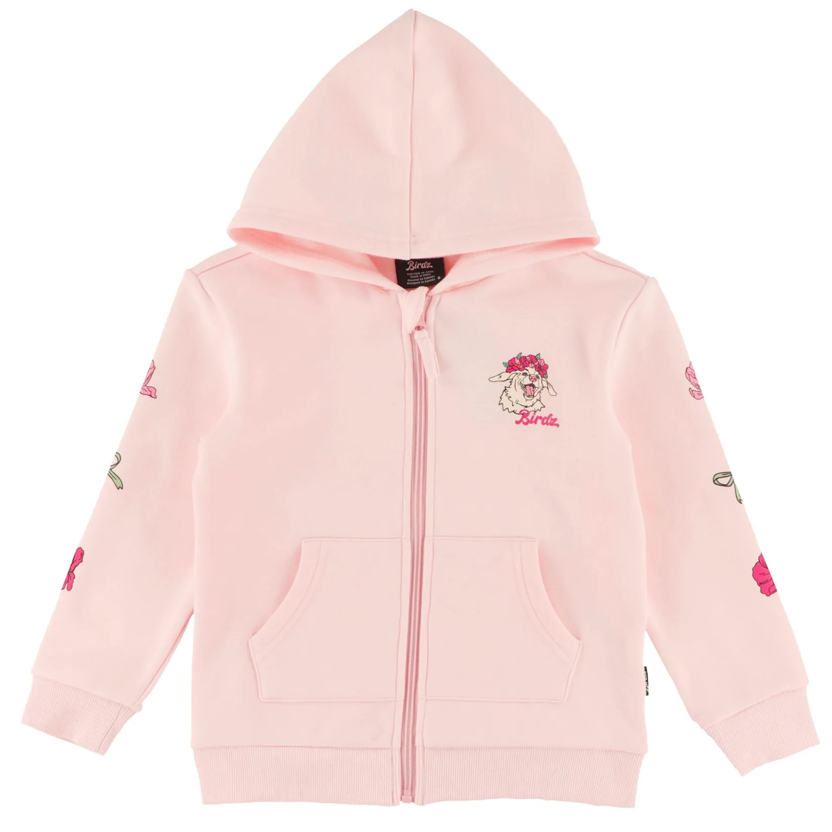 Fleeces And Sweatshirts|Tops>Birdz Cute Dog Hoodie 2-10 Pink