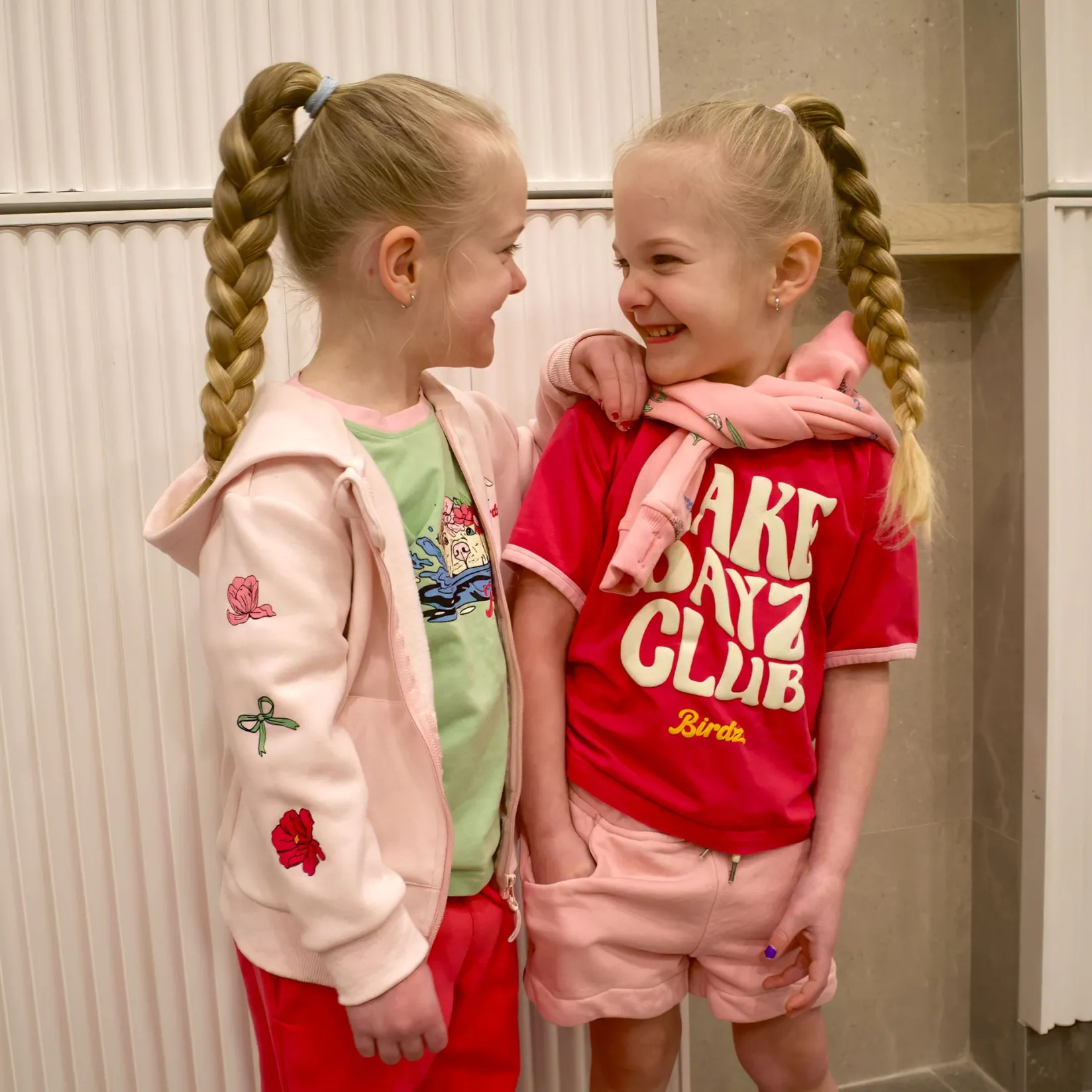 Fleeces And Sweatshirts|Tops>Birdz Cute Dog Hoodie 2-10 Pink