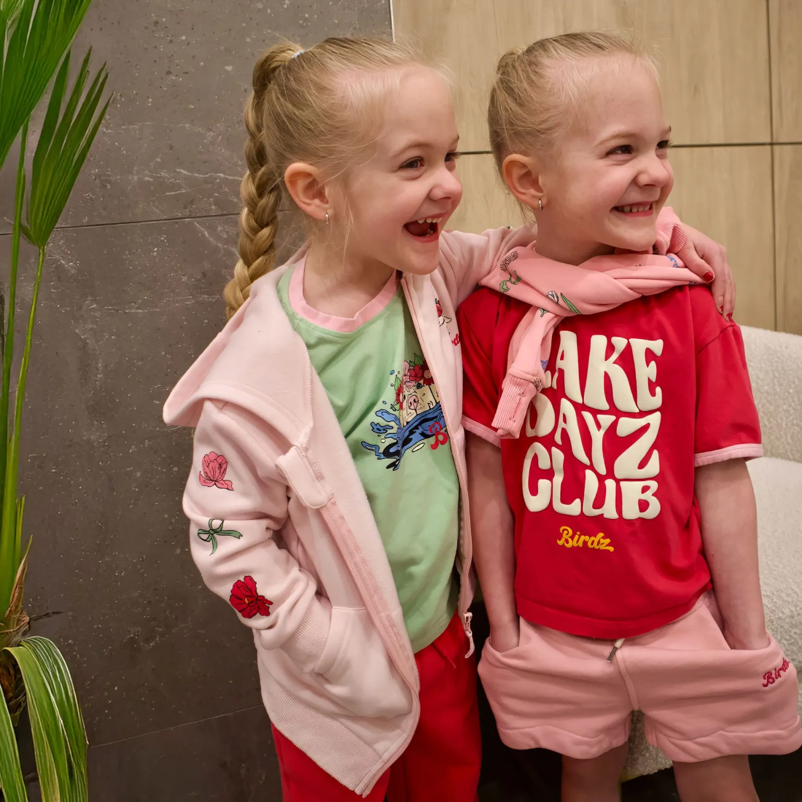 Fleeces And Sweatshirts|Tops>Birdz Cute Dog Hoodie 2-10 Pink