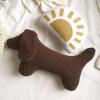 Plush Toys>The Butter Flying Dachshund Dog Pillow - Brown