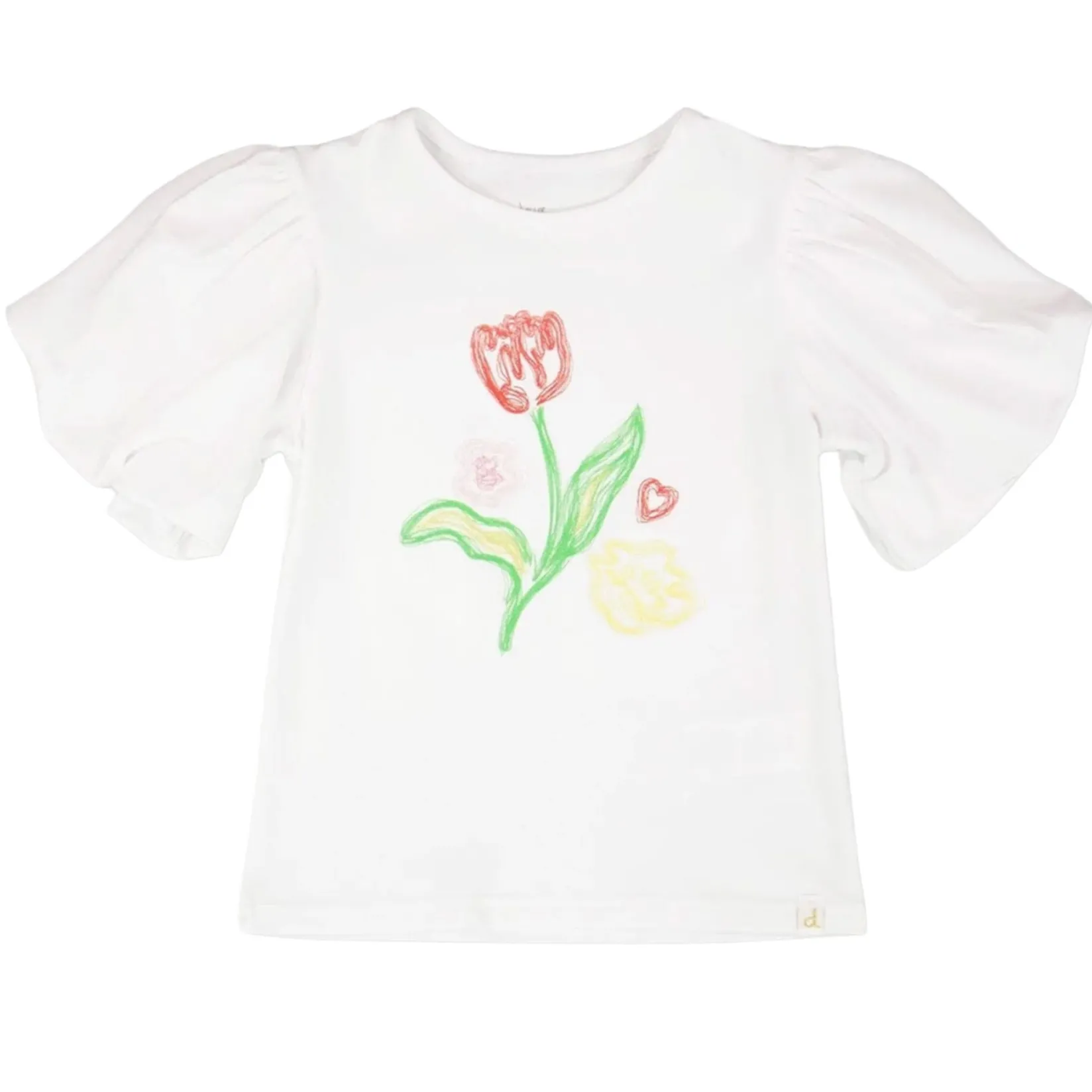 Tops>Deux par Deux Daffodils Flower Top 3-6 White