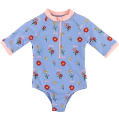 Swimsuits>Birdz Daisies Aop Uv Swimsuit 2-10 Blue