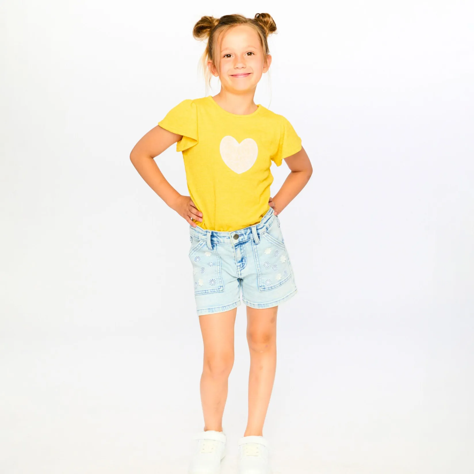 Shorts & Bermuda>Deux par Deux Daisies Short 3-6 Denim
