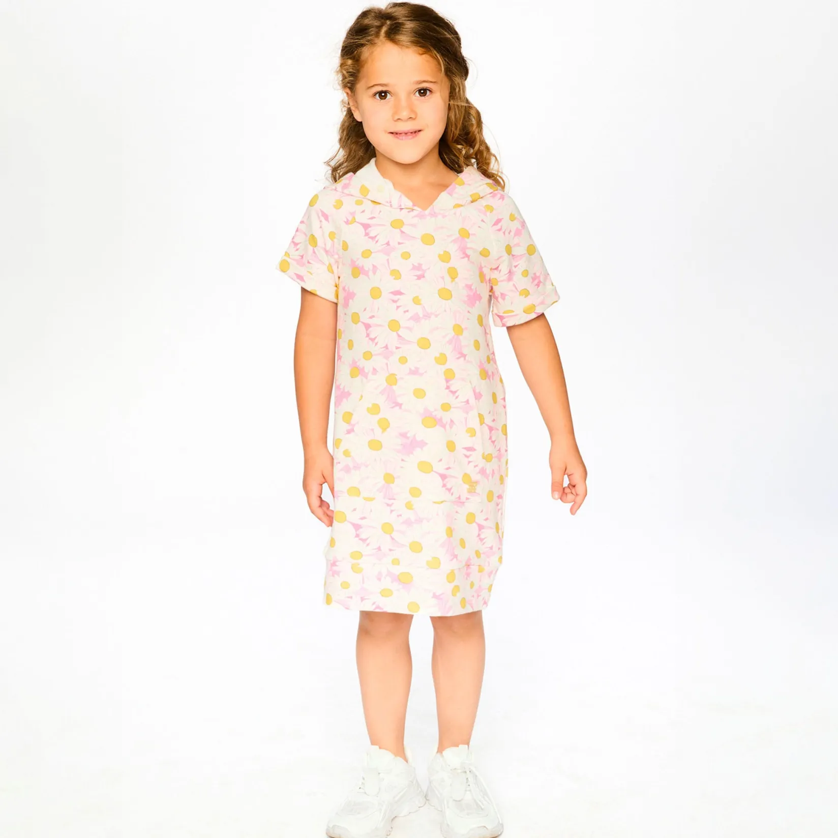 Dresses & Rompers>Deux par Deux Daisies Sweat Dress 7-10 Pink