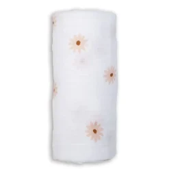 Blankets|Blankets>Lulujo Daisies-cotton Muslin Swaddle