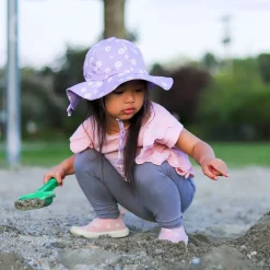 Hats & Caps>Jan n Jul Daisy UV Cotton Hat 2-5y Purple