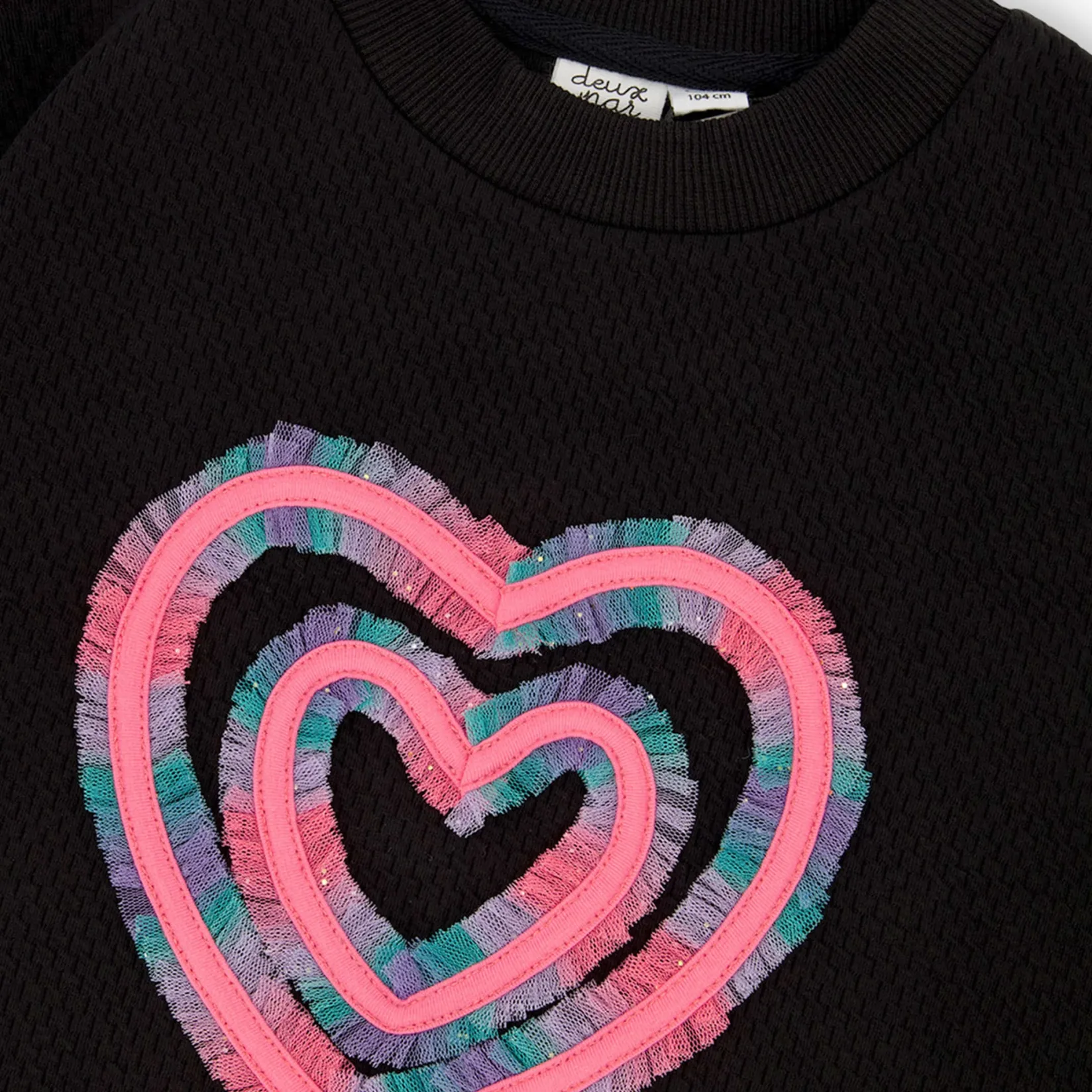 Tops>Deux par Deux Dance Heart Tunic 3-6 Black