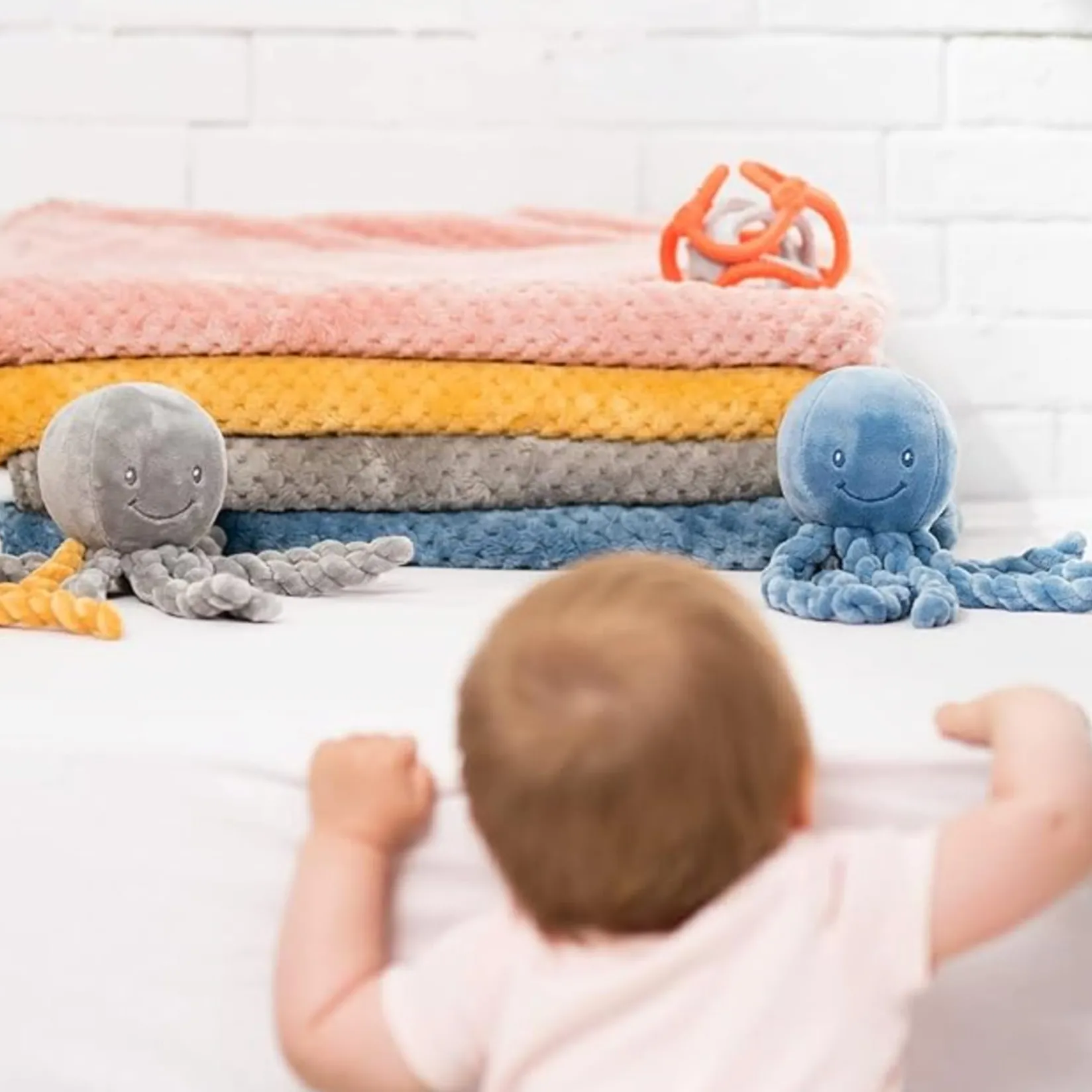 Plush Toys>Nattou Dark Blue Octopus