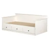 Hot Daybed with Storage - Plenny White Wash Twin, Full & Queen Beds