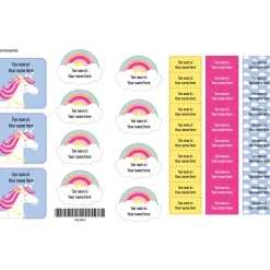 Hot Daycare Name Labels - Unicorn Kids Personalized Name Labels|Personalized Name Labels