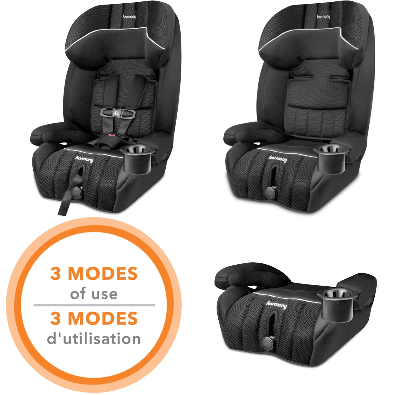 Car Seats & Booster Seats|Car Seats>Harmony Defender MAX 3-in-1 Combination Deluxe Car Seat