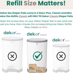 Diaper Pails>Dekor Eko Classic Diaper Pail Refills (2)