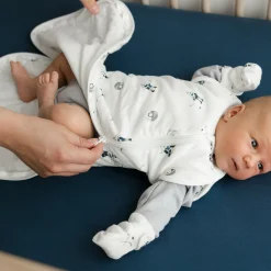 Sheets|Bedding>Perlimpinpin Denim Crib Fitted Sheet