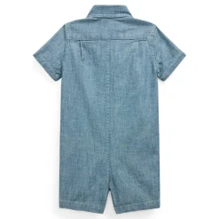 Rompers & Jumpsuits>Polo Ralph Lauren Denim Shortall 6-24m Bleu