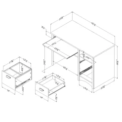 New Desk - Gascony Gray Maple Desk