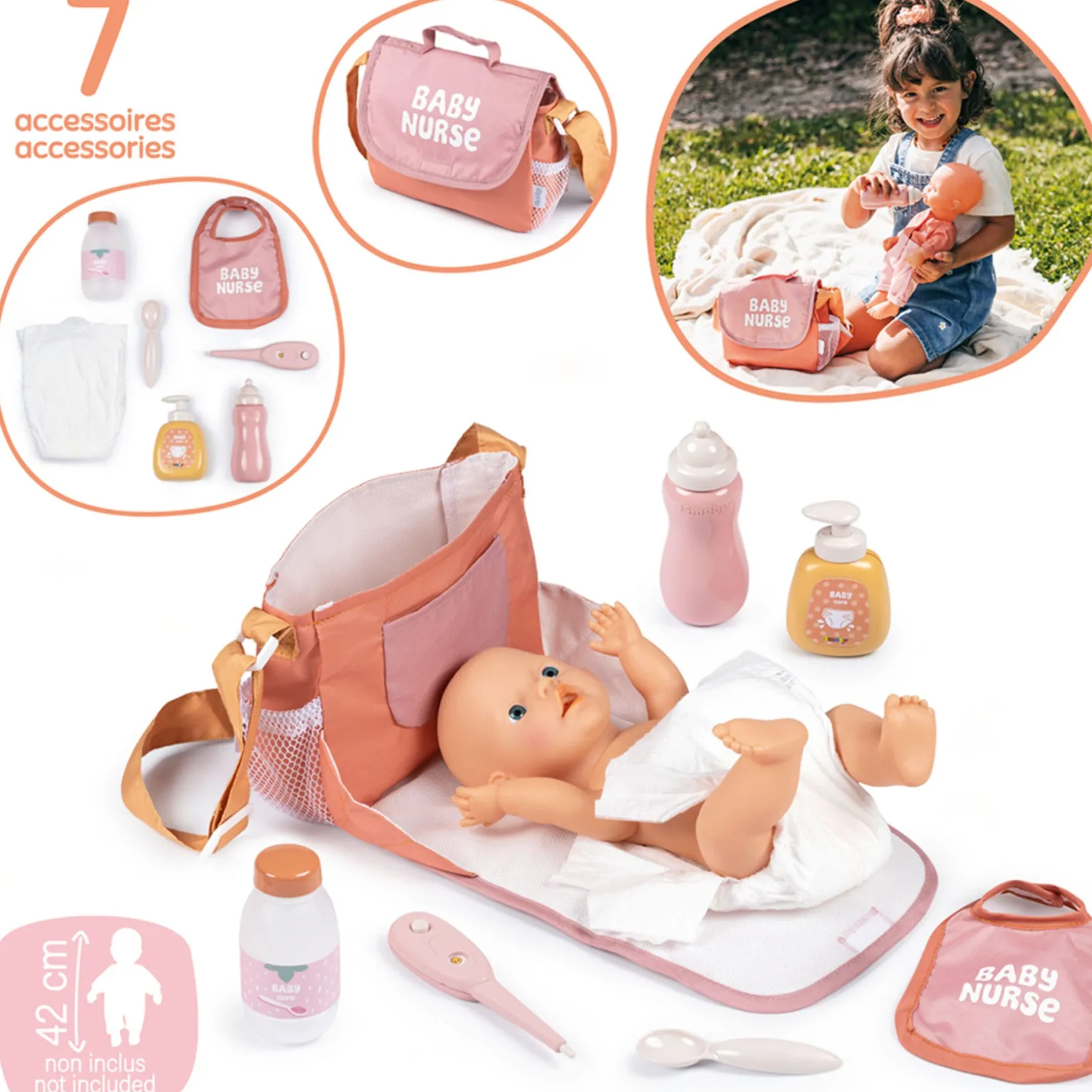 Hot Diaper Bag for Doll - 8 Pieces Dolls