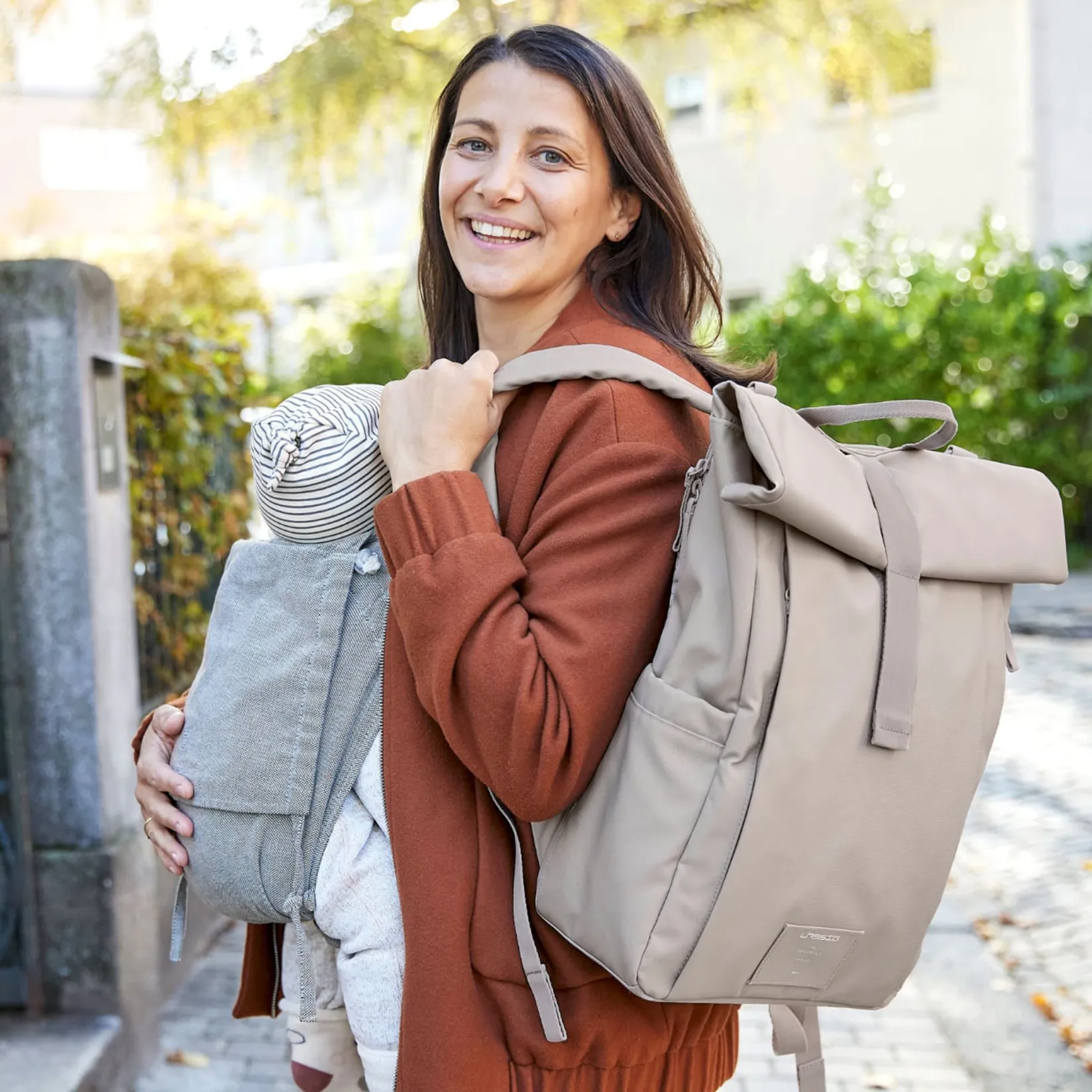 Diaper Bags|Diaper Bags>Lassig Diaper Bag Rolltop - Taupe