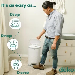 Diaper Pails>Dekor Diaper Pail Eko Gift Set 15L