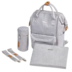 Diaper Bags|Diaper Bags>Bababing Diapers Backpack Mani - Grey Marl