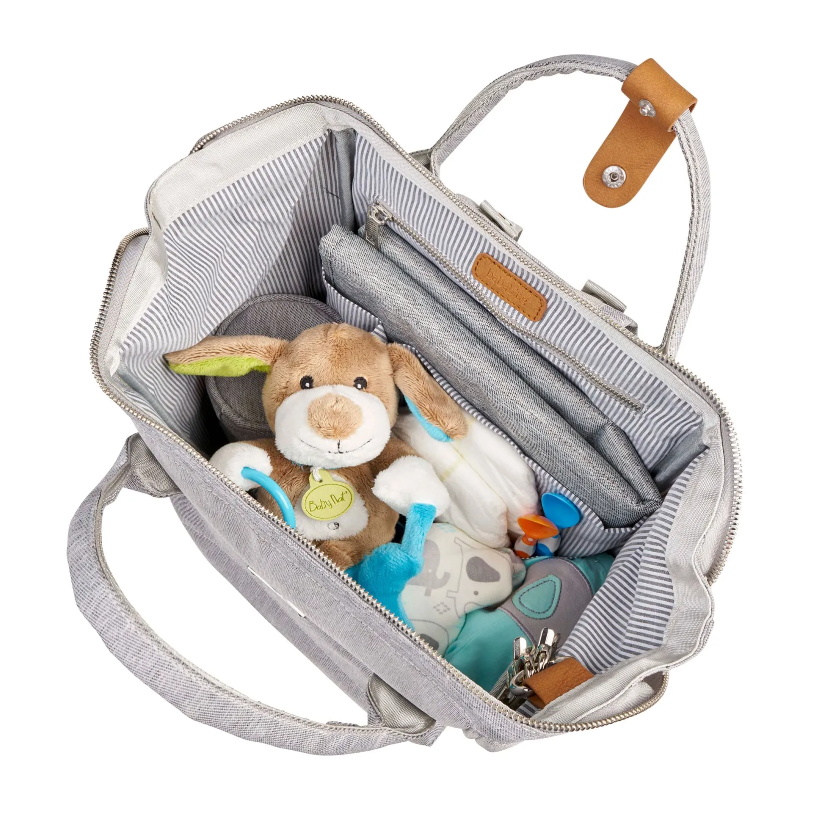 Diaper Bags|Diaper Bags>Bababing Diapers Backpack Mani - Grey Marl