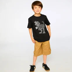 Tops>Deux par Deux Dino Boys T-shirt 3-6 Black